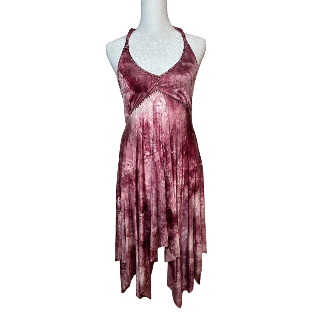 Y2K Mauve Tie Dye Dance Dress - Size Small